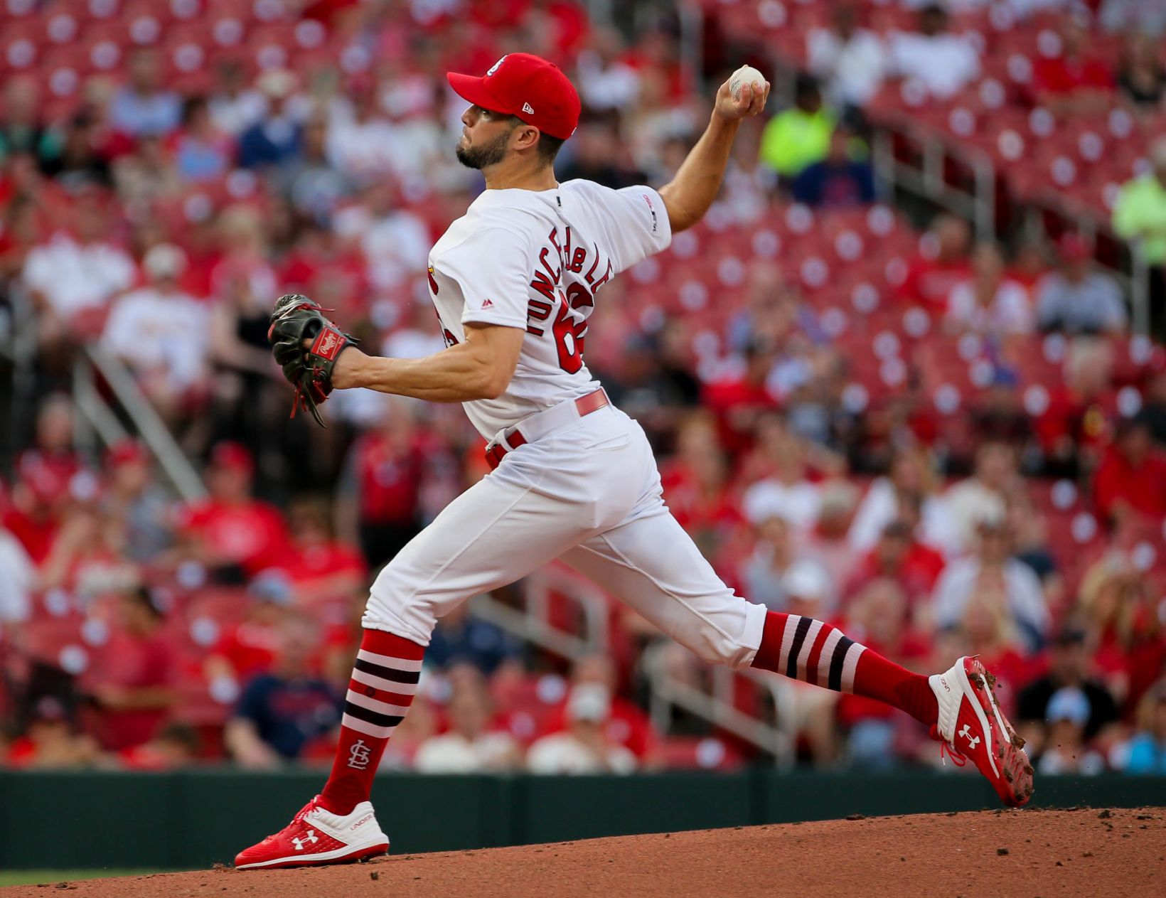 St. Louis Cardinals take on the Miami Marlins at Busch